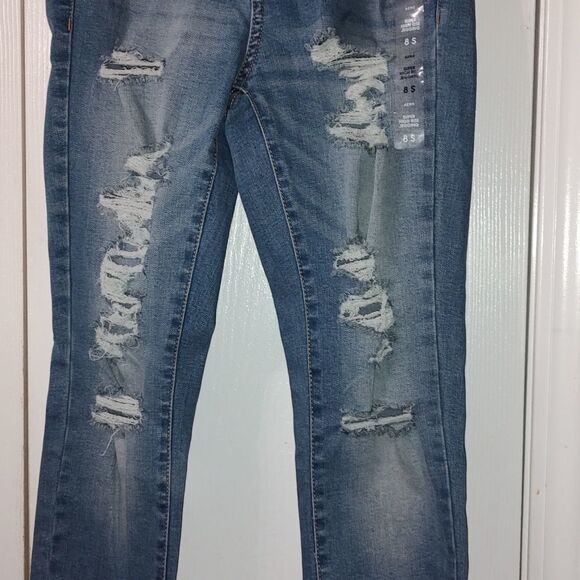 Aeropostale Seriously Stretchy  Super High Waist Distressed Jeggings Sz 8S - Picture 4 of 11